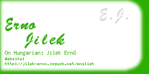erno jilek business card